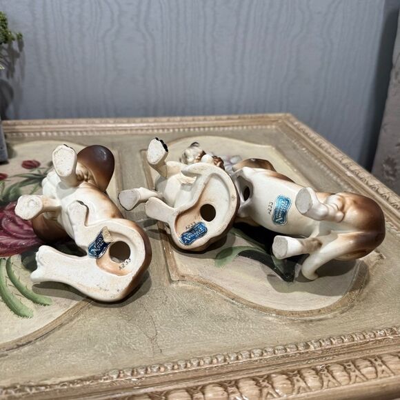 Vintage Norcrest Basset Hound Figurines Japan PLEASE READ DESCRIPTION - Picture 15 of 16